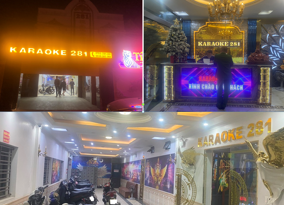 Cơ sở kinh doanh Karaoke 281 (An Dương) vi phạm quy định về thời gian hoạt động